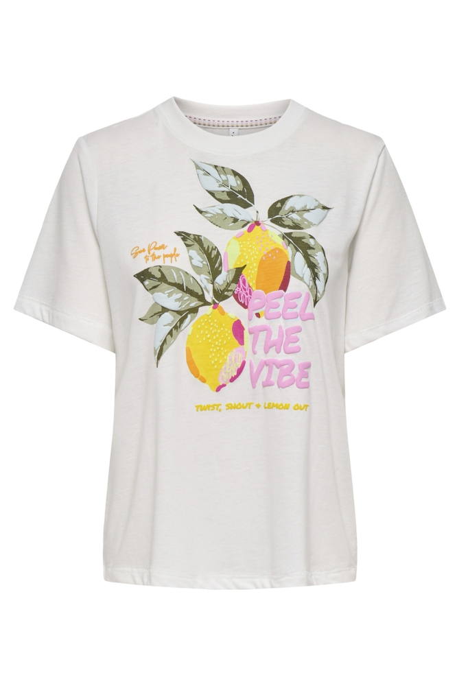 ONLBLINIS LIFE S/S FRUIT TOP BOX JR 15320615 CLOUD DANCER/PEEL